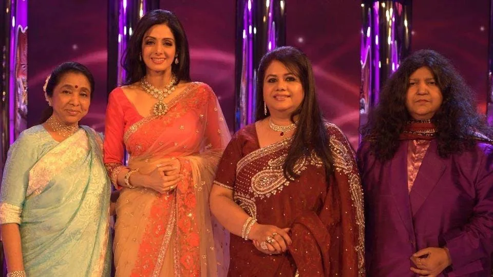 Abida Parveen with Asha Bhosle and Sridevi